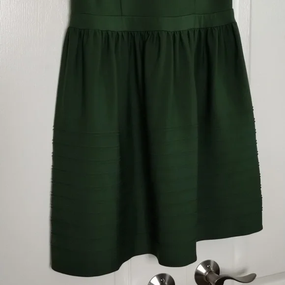 Lili Wang for Lilies Closet Womens Dress 10 Anthro Green Sleeveless Pin Tuck - Picture 3 of 11